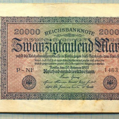 A 218 BANCNOTA-GERMANIA -20 000 MARK- anul 1923-SERIA 146376-starea care se vede