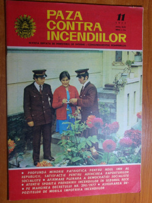 revista paza contra incendiilor noiembrie 1977 foto