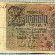 A 216 BANCNOTA-GERMANIA - 20 MARK- anul 1929 -SERIA 18503946-starea care se vede