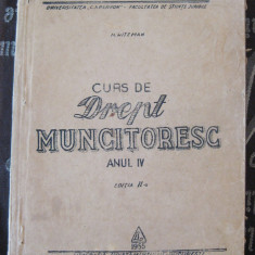 Curs de drept muncitoresc 1955 - M. Witzman, curs litografiat