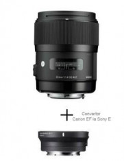 Sigma 35mm F1.4 DG HSM Art Canon cu convertor SonyE foto