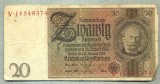 A 240 BANCNOTA-GERMANIA - 20 MARK- anul 1929 -SERIA 11549374-starea care se vede, Europa