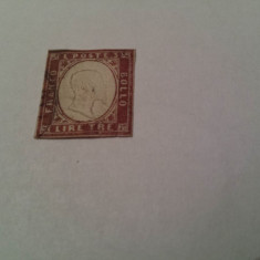 italia/sardinia 1855 emanuel / 3 Lire stampilat/ 3200 euro