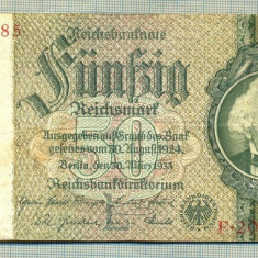 A 219 BANCNOTA-GERMANIA - 50 MARK- anul 1933-SERIA 20563785-starea care se vede