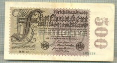 A 209 BANCNOTA-GERMANIA -500 MILION MARK-anul 1923 -SERIA.. -starea care se vede