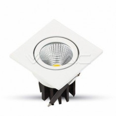 3W Spot LED Incastrabil V-TAC COB Patrat - Alb Cald 3000K foto