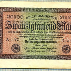 A 207 BANCNOTA-GERMANIA -20 000 MARK- anul 1923-SERIA 335019-starea care se vede