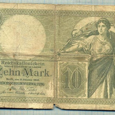 A 232 BANCNOTA-GERMANIA - 10 MARK- anul 1906-SERIA 1387027-starea care se vede