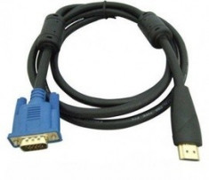 Cablu de conexiune VGA-HDMI 1.8m foto