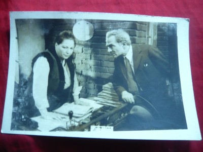 Fotografie din Filmul Patima cu Ghe.Cozorici si Draga Olteanu , dim.=18 x12cm foto