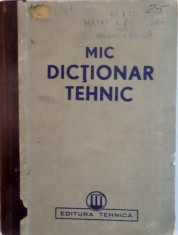 MIC DICTIONAR TEHNIC, 1950 foto