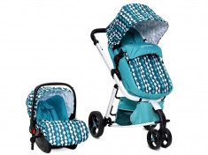 Carucior Copii 3 in 1 Cangaroo Sarah Blue foto