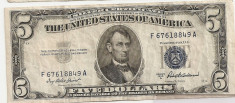 SUA USA 5 DOLARI DOLLARS 1953 A VF foto