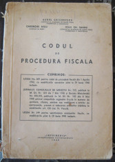 Codul de procedura fiscala 1948 - Grigorescu foto