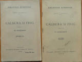 Biblioteca stiintifica , St. Michailescu , Caldura si frig , Craiova , 1908