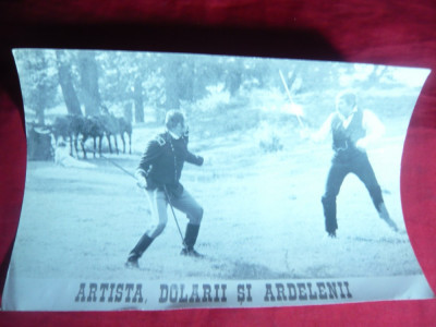 Fotografie- Filmul Artista ,Dolarii si Ardelenii -Ilarion Ciobanu,dim.=18 x12 cm foto