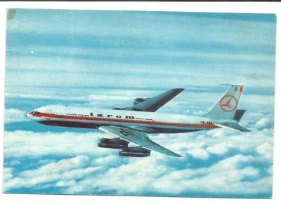 @carte postala(ilustrata)-AVIONUL BOEING 707 foto