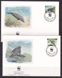 Guyana 1993 fauna marina MI 4081-84 4 plicuri FDC w30