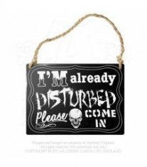 Placu?a decorativa metal I&amp;#039;m allready disturbed foto