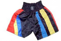 Short MuayThai model D*Matase artificiala*Tricolor*180 cm (L) foto