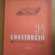 revista constructii anul 1,nr. 3-4 din anul 1950 (art. 7 ani de la 23 august )