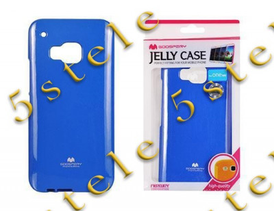 Husa Mercury Jelly HTC One M9 Albastru Blister foto