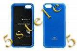 Husa Mercury Jelly Apple iPhone 5/5S Blue Blister, Albastru, iPhone 5/5S/SE, Silicon