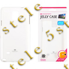 Husa Mercury Jelly Samsung N910 Galaxy Note 4 Alb Blister