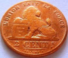 Moneda 2 Centimes - BELGIA, anul ? *cod 3240 foto