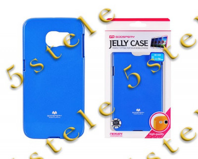 Husa Mercury Jelly Samsung G928 Galaxy S6 Edge+ Blue Blister foto