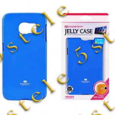 Husa Mercury Jelly Samsung G925 Galaxy S6 Edge Blue Blister