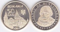 Moneda Romania 50 Bani 2016 - KM#NEW UNC ( comemorativa - Iancu de Hunedoara ) foto