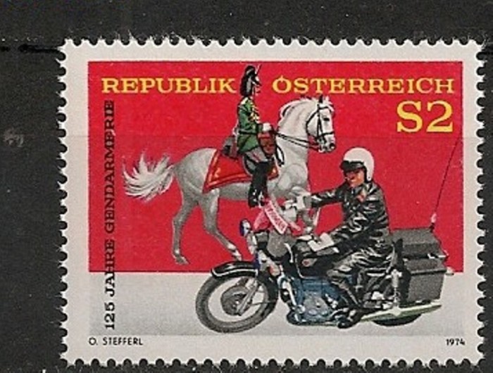 Austria 1974 - JANDARMERIA MOBILA, timbru MNH AD18 Austria 1974 - JANDARMERIA MOBILA, timbru MNH AD18