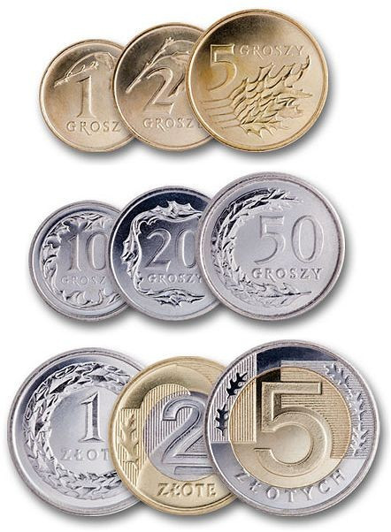 POLONIA █ SET COMPLET DE MONEDE █ 1+2+5+10+20+50 Groszy 1+2+5 Zlotych █ 2015 UNC