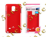 Husa Mercury Jelly Samsung N910 Galaxy Note 4 Rosu Blister, Samsung Galaxy Note 4, Silicon