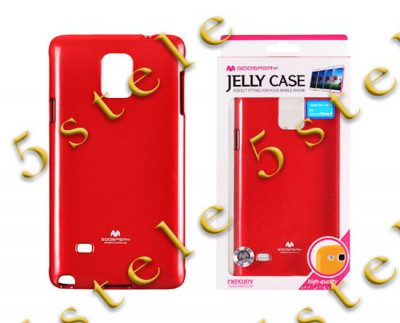 Husa Mercury Jelly Samsung N910 Galaxy Note 4 Rosu Blister foto