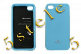 Husa Mercury Jelly Apple iPhone 4/4S Sky Blue Blister, Albastru, Silicon