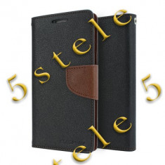 Husa Mercury Fancy Diary iPhone 6 Plus (5,5") Negru / Brown Blister