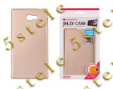 Husa Mercury Jelly Sony Xperia M2 Gold Blister, Alt model telefon Sony, Auriu, Silicon