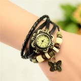 Ceas dama bratara piele bratara vintage + cutie cadou