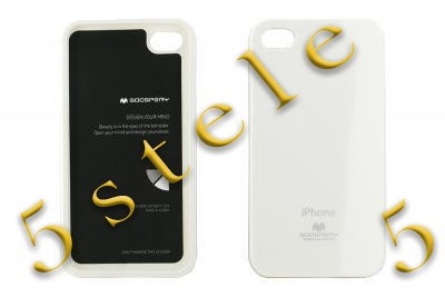 Husa Mercury Jelly Apple iPhone 4/4S Alb Blister