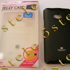 Husa Mercury Jelly HTC One M7 Negru Blister