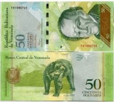 Venezuela 50 bolivares 2009, 2011, 2012, 2015 - UNC