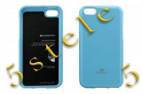 Husa Mercury Jelly Apple iPhone 5/5S Sky Blue Blister, Albastru, iPhone 5/5S/SE, Silicon