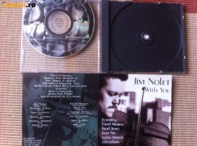 jim nolet with you cd disc muzica jazz contemporan violinist vioara 1993 VG+ foto