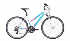 Bicicleta dama CTM Maxima 2.0, 2016, cadru 18&amp;quot;, alb / albastru deschis MLB037.90 foto