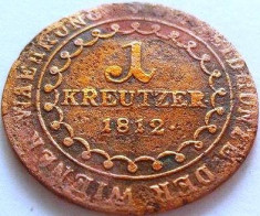 Moneda Austro-Ungaria 1 Kreutzer - literaB, Kormoczbanya 1812 *cod 3248 foto