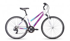 Bicicleta dama CTM Jessie, 2016, cadru 18&amp;quot;, alb / mov MLB038.00 foto