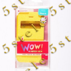 Husa Mercury WOW Bumper Apple iPhone 4/4S Galben Blister