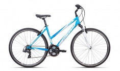 Bicicleta dama CTM Jessie, 2016, cadru 18&amp;quot;, albastru deschis / alb MLB038.01 foto